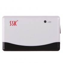 SSK飚王 SCRM010多合一多功能高速读卡器 TF手机卡 SD相机卡 CF卡